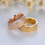 Frosted Gold Engagement Rings